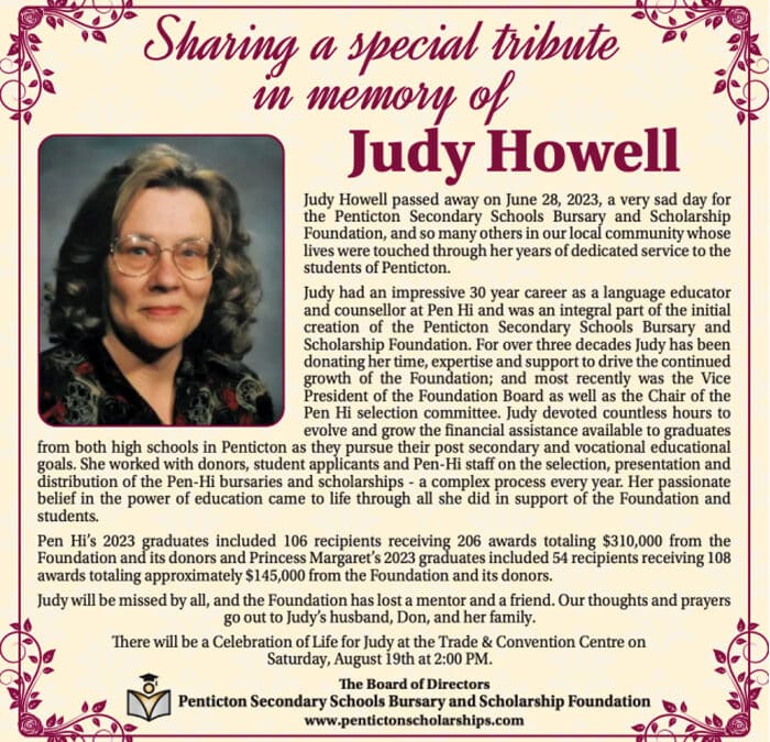 In Memory of Judy Howell